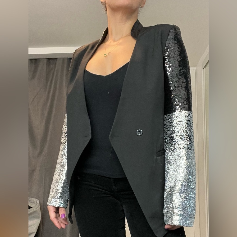 Blazer Holiday season beautiful black/ silver  jacket